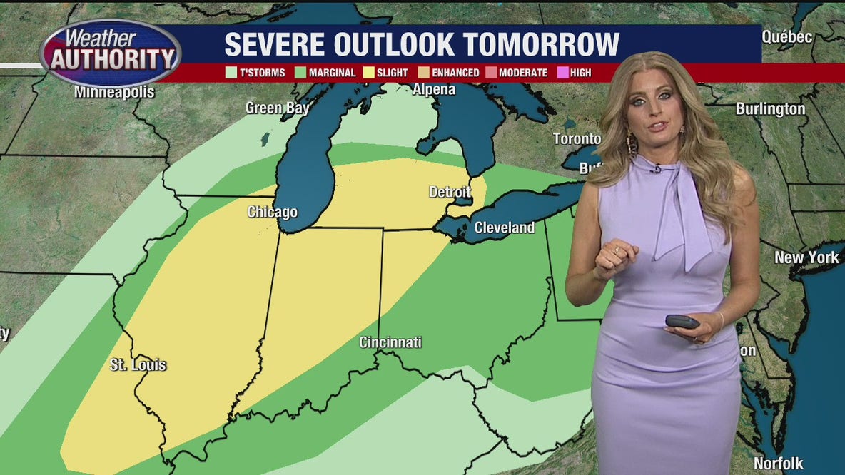 Severe weather risk for Tuesday with chance for a tornado